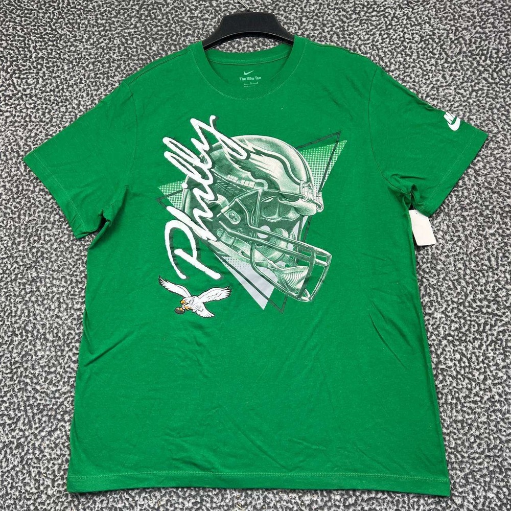Nike Philly Philadelphia Eagles Kelly Shirt Men Large Green Short Sleeve New L